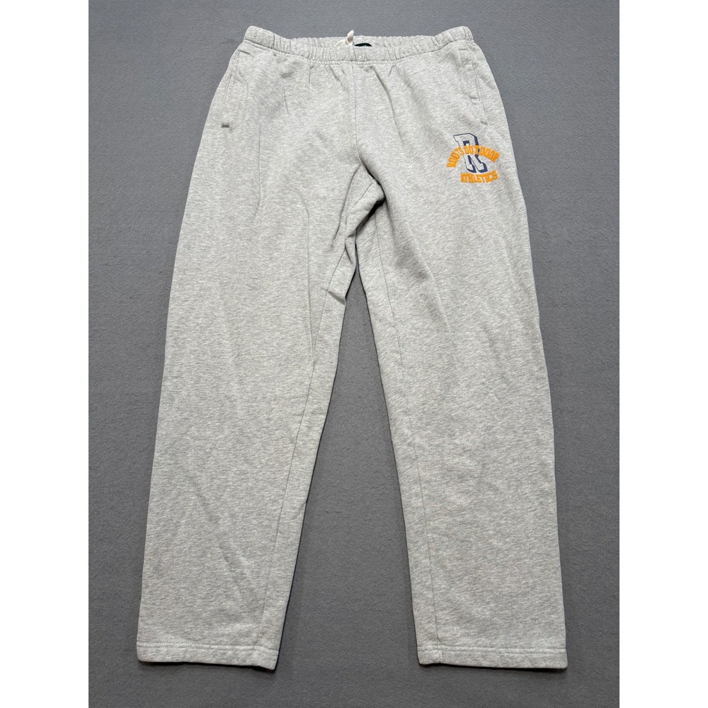 Roots Sweatpants Men's Large Light Gray Fleece Lined Activewear Training Y2K